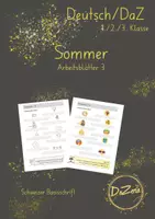 Vorschau - Unterrichtsreihen - Arbeitsblätter Wortschatz Sommer - Deckblatt