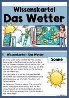 Vorschau - Unterrichtsreihen - Wissenskartei + Arbeitsheft - Das Wetter - Seite 1