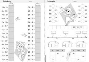 Vorschau - Arbeitsblätter - Wochenheft Mathe 15 (Zahlenraum 100) - Seite 3