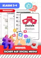 Vorschau - Arbeitsblätter - Umgang mit sozialen Medien: Regeln, Chancen, Risiken und bewusster Umgang im Alltag - Deckblatt