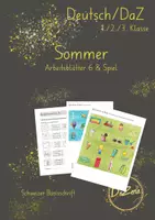 Vorschau - Unterrichtsreihen - Arbeitsblätter Akkusativ & Spiel Guck nicht über die Mauer - Deckblatt