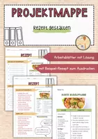 Vorschau - Unterrichtsreihen - Projektmappe - Rezept gestalten - Deckblatt