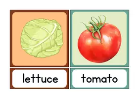 Vorschau - Bildkarten - Sandwich flashcards für die Wortschatzeinführung - Seite 1