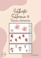 Vorschau - Arbeitsblätter - Frühlingshafte Zählkarten Zahlenraum 10 - Deckblatt