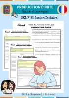 Aperçu - Préparation de séance / Séance complète - PRODUCTION ÉCRITE : Guide et exemples (DELF B1 Junior) - Page de couverture