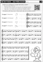 Vorschau - Arbeitsblätter - BODYPERCUSSION (Der Rhythmus) - 3 Arbeitsblätter + Videos - Seite 2