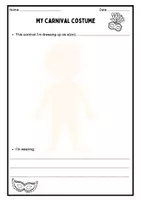 Vorschau - Arbeitsblätter - Draw and write about carnival - Seite 1