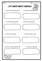 Vorschau - Arbeitsblätter - Draw and write about carnival - Seite 2