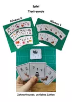 Vorschau - Spiele - Spiel zu Schlüsselrechnungen "Verliebte Zahlen bzw. Zehnerfreunde" - Deckblatt