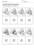 Vorschau - Arbeitsblätter - Arbeitsblätter „Pizza“ (Visuelle Wahrnehmung) - Seite 2