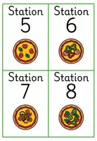 Vorschau - Stationenlernen - Stationsschilder "Pizza" (Visuelle Wahrnehmung) - Seite 3