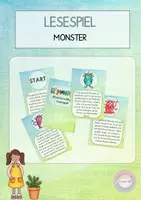 Vorschau - Spiele - Monstermäßiger Lesespaß - Lesespiel Monster - Deckblatt