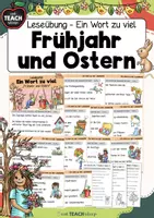 Vorschau - Arbeitsblätter - Frühjahr & Ostern - Leseübung - Ein Wort zu viel - Deckblatt