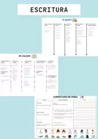 Vorschau - Arbeitsblätter - Escritura, la ropa, el colegio, el barrio, las vacaciones - Deckblatt