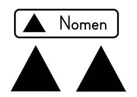 Vorschau - Präsentationen/Tafelbilder - Symbole für Wortarten nach Montessori - Seite 1