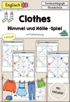 Vorschau - Arbeitsblätter - Clothes Kleidung Himmel und Hölle Spiel - Englisch - Deckblatt