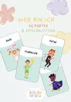 Vorschau - Spiele - „Wer bin ich?“ Faschingsspiel – 45 Karten mit Spielanleitung - Deckblatt