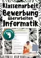 Vorschau - Klassenarbeiten - Bewerbung überarbeiten Klassenarbeit+EWH - Informatik - Deckblatt