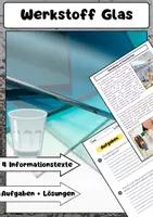 Vorschau - Arbeitsblätter - Werkstoff Glas – Eigenschaften, Herstellung, Recycling und Anwendungen - Deckblatt