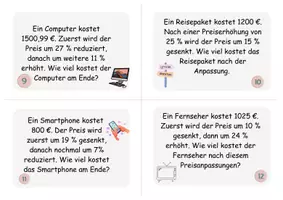 Vorschau - Merkblätter - Prozentrechnung und Übungsaufgaben - Seite 3