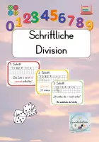 Vorschau - Poster - Schriftliche Division: Darstellung der notwendigen Schritte - Deckblatt