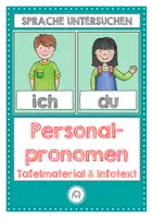 Vorschau - Arbeitsblätter - Fürwörter. Personalpronomen für den Aushang - Deckblatt