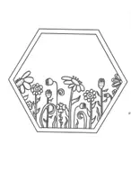 Vorschau - Mal- und Bastelvorlagen - Die Biene (Wiese & Insekten): Waben basteln & Ausmalbild (Gemeinschaftsprojekt) - Kunst - Kl. 2/3 - Seite 2