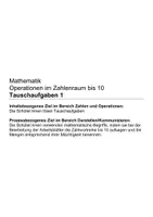 Vorschau - Arbeitsblätter - Tauschaufgaben 1 (Zahlenraum bis 10) - Seite 1