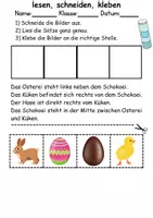 Vorschau - Arbeitsblätter - Ostern Leserätsel - Lesen, schneiden, kleben - DaZ/DaF, Deutsch, Sachunterricht - Seite 2