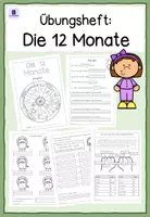 Vorschau - Arbeitsblätter - Die 12 Monate - Übungsheft - Seite 1
