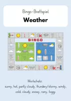 Vorschau - Spiele - Bingo-Brettspiel zum Wortfeld "Weather" - Deckblatt