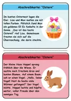 Vorschau - Unterrichtsreihen - Abschreibkartei Thema Ostern - DaZ/DaF, Deutsch (schreiben) - Seite 1