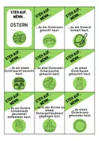 Vorschau - Arbeitsblätter - Steh auf, wenn... Ostern - DaZ/DaF, Deutsch (Bewegungsspiel) - Seite 1