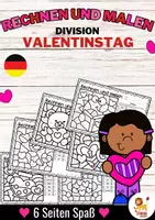 Voorbeeld - Rechen-Mal-Blätter - Division (Valentinstag) Valentijnsdag Wiskunde Duits - Voorblad