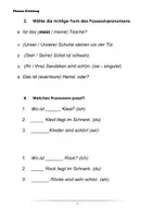 Vorschau - Arbeitsblätter - DaZ/DaF A1: Possessivpronomen im Nominativ /Kleidung - Seite 3