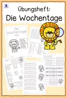 Vorschau - Arbeitsblätter - Die Wochentage - Übungsheft - Deckblatt