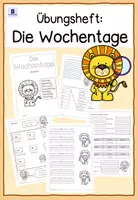 Vorschau - Arbeitsblätter - Die Wochentage - Übungsheft - Seite 1