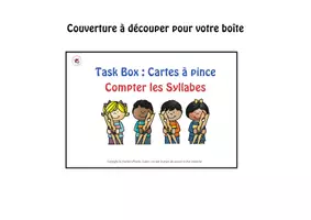 Aperçu - Feuilles d'exercices - Phonologie et CAA : Task Box Compter les Syllabes - Page de couverture