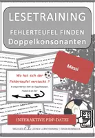 Vorschau - Fördermaterial/Inklusion - Sport Spezial - Messi: Fehlerteufel Lesekarten Doppelkonsonanten - Seite 1