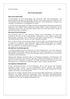 Vorschau - Stundenentwürfe - Informationen und Bewegung - Psychotherapie - Seite 1