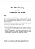 Vorschau - Stundenentwürfe - Informationen und Bewegung - Aggression und Gewalt - Deckblatt