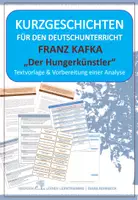 Vorschau - Arbeitsblätter - Kurzgeschichte: Franz Kafka - "Ein Hungerkünstler" - Analyse - Deckblatt