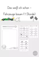 Vorschau - Arbeitsblätter - Fahrzeuge bauen - Das weiß ich schon (Stunde 1) Klasse 1-2 - Deckblatt