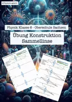 Vorschau - Arbeitsblätter - Übung Konstruktion Sammellinse - Deckblatt