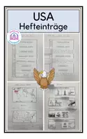 Vorschau - Arbeitsblätter - USA - Hefteinträge - Deckblatt