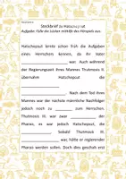 Vorschau - Stundenentwürfe - Lehrprobe zu Hatschepsut - eine Frau als Pharao - Seite 1