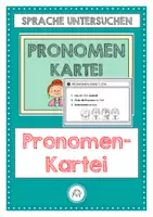 Vorschau - Arbeitsblätter - Pronomen- Kartei - Deckblatt