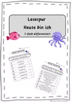 Vorschau - Unterrichtsreihen - Lesespur | Heute bin ich | differenziert | Klasse 1 und 2 - Deckblatt