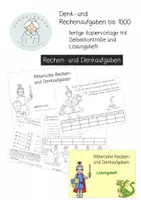 Vorschau - Arbeitsblätter - Ritterliche Matherätsel Knobelheft - Deckblatt