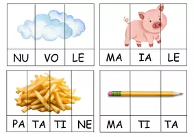 anteprima - Materiale di supporto/inclusione - PUZZLE DI SILLABE - Pagina 2